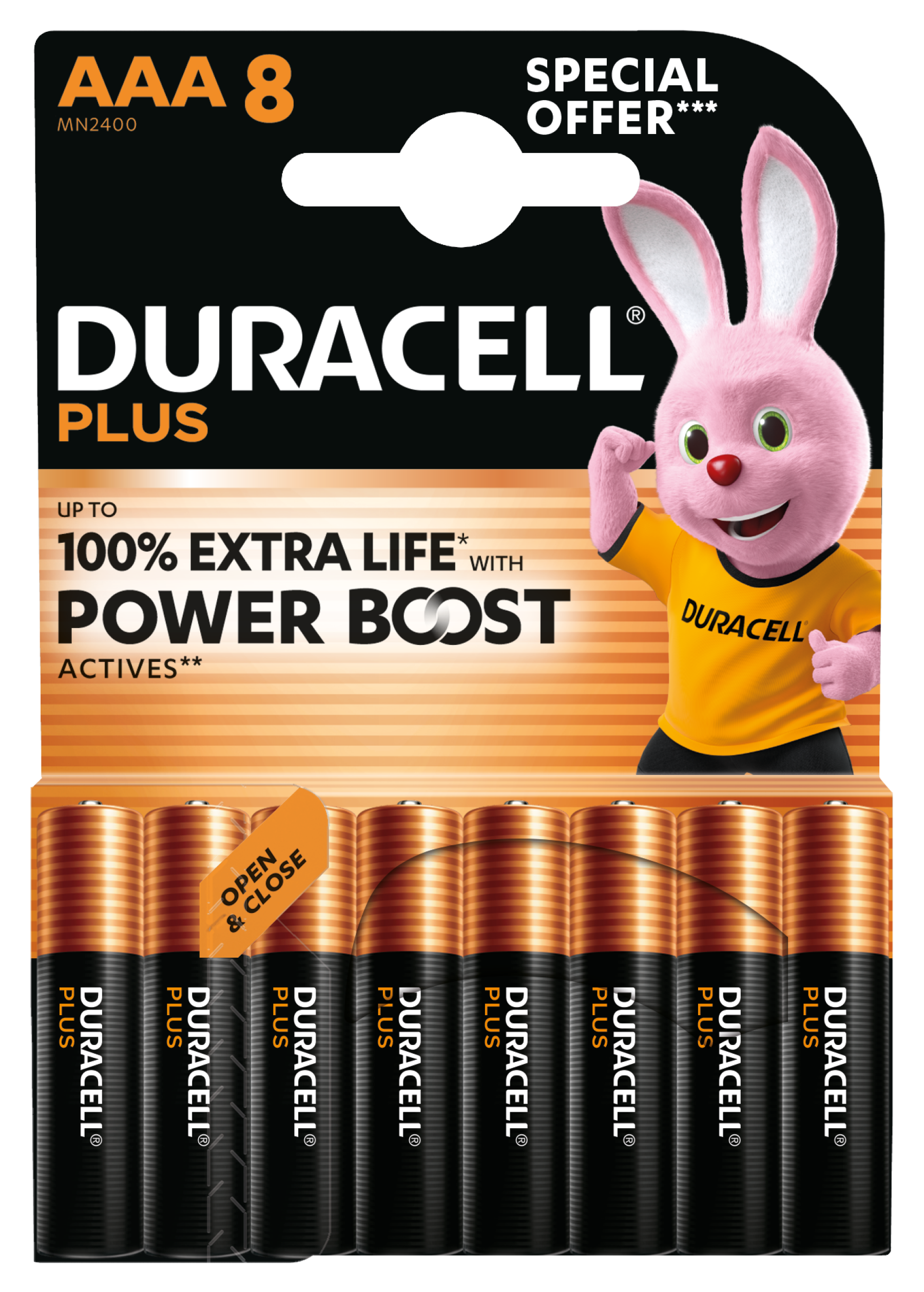 Duracell Special Offer Power Boost Active AAA Pack of 8